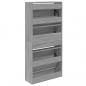 Preview: Schuhschrank Grau Sonoma 60x21x125,5 cm Holzwerkstoff