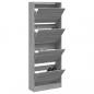 Preview: ARDEBO.de - Schuhschrank Grau Sonoma 60x21x163,5 cm Holzwerkstoff