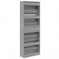 Preview: Schuhschrank Grau Sonoma 60x21x163,5 cm Holzwerkstoff