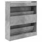 Preview: Schuhschrank Betongrau 80x21x87,5 cm Holzwerkstoff