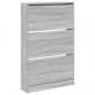 Preview: Schuhschrank Grau Sonoma 80x21x125,5 cm Holzwerkstoff