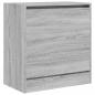 Preview: Schuhschrank Grau Sonoma 60x34x63,5 cm Holzwerkstoff