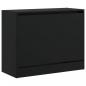 Preview: Schuhschrank Schwarz 80x34x63 cm Holzwerkstoff