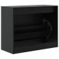 Preview: Schuhschrank Schwarz 80x34x63 cm Holzwerkstoff