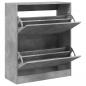 Preview: Schuhschrank Betongrau 80x34x96,5 cm Holzwerkstoff