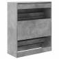 Preview: Schuhschrank Betongrau 80x34x96,5 cm Holzwerkstoff