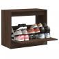 Preview: ARDEBO.de - Schuhschrank Braun Eichen-Optik 80x42x69 cm Holzwerkstoff