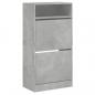 Preview: Schuhschrank Betongrau 60x34x116 cm Holzwerkstoff