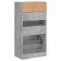 Preview: Schuhschrank Betongrau 60x34x116 cm Holzwerkstoff