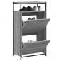 Preview: ARDEBO.de - Schuhschrank Grau Sonoma 60x34x112 cm Holzwerkstoff