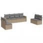 Preview: 8-tlg. Garten-Sofagarnitur mit Kissen Beige Poly Rattan