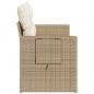 Preview: Gartensofa mit Kissen 2-Sitzer Beige Poly Rattan