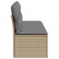 Preview: Gartensofa mit Kissen 4-Sitzer Beige Poly Rattan