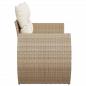 Preview: Gartensofa mit Kissen 2-Sitzer Beige Poly Rattan