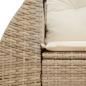 Preview: Gartensofa mit Kissen 2-Sitzer Beige Poly Rattan