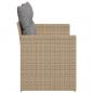 Preview: Gartensofa mit Kissen 2-Sitzer Beige Poly Rattan