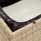 Preview: Gartensofa mit Kissen 2-Sitzer Beige Poly Rattan