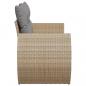 Preview: Gartensofa mit Kissen 2-Sitzer Beige Poly Rattan