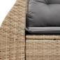 Preview: Gartensofa mit Kissen 2-Sitzer Beige Poly Rattan