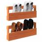 Preview: Wand-Schuhregale 2 Stk. Wachsbraun 59x8,5x23,5 cm Massivholz