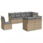 Preview: 8-tlg. Garten-Sofagarnitur mit Kissen Beige Poly Rattan