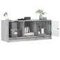 Preview: TV-Schrank mit Glastüren Grau Sonoma 102x37x42 cm