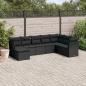 Preview: ARDEBO.de - 8-tlg. Garten-Sofagarnitur mit Kissen Schwarz Poly Rattan