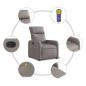 Preview: Massagesessel Elektrisch Taupe Stoff