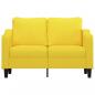 Preview: 2-Sitzer-Sofa Hellgelb 120 cm Stoff