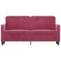 Preview: 2-Sitzer-Sofa Weinrot 140 cm Samt