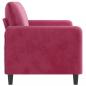 Preview: 2-Sitzer-Sofa Weinrot 140 cm Samt