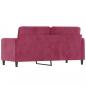 Preview: 2-Sitzer-Sofa Weinrot 140 cm Samt