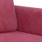 Preview: 2-Sitzer-Sofa Weinrot 140 cm Samt