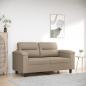 Preview: ARDEBO.de - 2-Sitzer-Sofa Taupe 120 cm Mikrofasergewebe