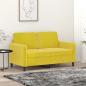 Preview: ARDEBO.de - 2-Sitzer-Sofa Gelb 120 cm Samt