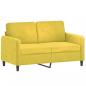 Preview: 2-Sitzer-Sofa Gelb 120 cm Samt