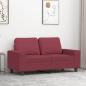 Preview: ARDEBO.de - 2-Sitzer-Sofa Weinrot 120 cm Stoff