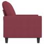 Preview: 2-Sitzer-Sofa Weinrot 120 cm Stoff