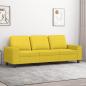 Preview: ARDEBO.de - 3-Sitzer-Sofa Hellgelb 180 cm Stoff