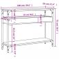 Preview: Konsolentisch mit Ablage Braun Eichen-Optik 100x29x75cm