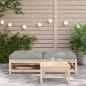 Preview: Gartenhocker mit Kissen 2 Stk. Massivholz Kiefer