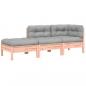 Preview: Gartensofa mit Kissen und Hocker 2-Sitzer