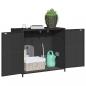 Preview: Gartenschrank Schwarz 83x45x76 cm Poly Rattan