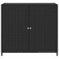 Preview: Gartenschrank Schwarz 83x45x76 cm Poly Rattan