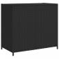 Preview: Gartenschrank Schwarz 83x45x76 cm Poly Rattan