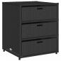 Preview: Gartenschrank Schwarz 55x59x69 cm Poly Rattan