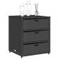 Preview: Gartenschrank Schwarz 55x59x69 cm Poly Rattan