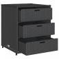 Preview: Gartenschrank Schwarz 55x59x69 cm Poly Rattan