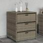 Preview: ARDEBO.de - Gartenschrank Grau 55x59x69 cm Poly Rattan