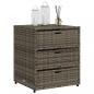 Preview: Gartenschrank Grau 55x59x69 cm Poly Rattan